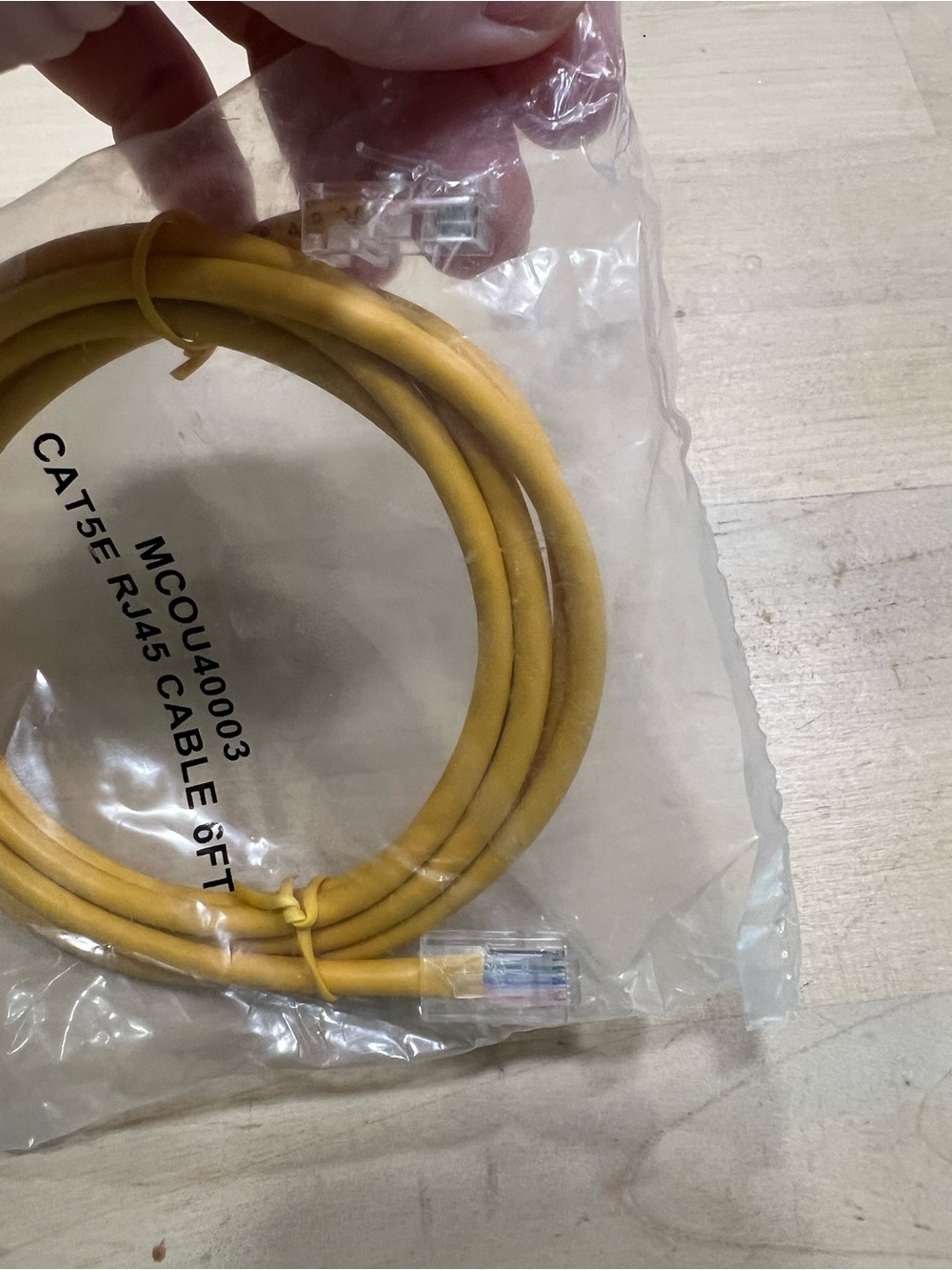 Ethernet CAT5e RJ45 Network Patch Cable - Yellow - Picture 2 of 2